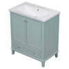 Chic Green Bathroom Vanity with Sink & Storage