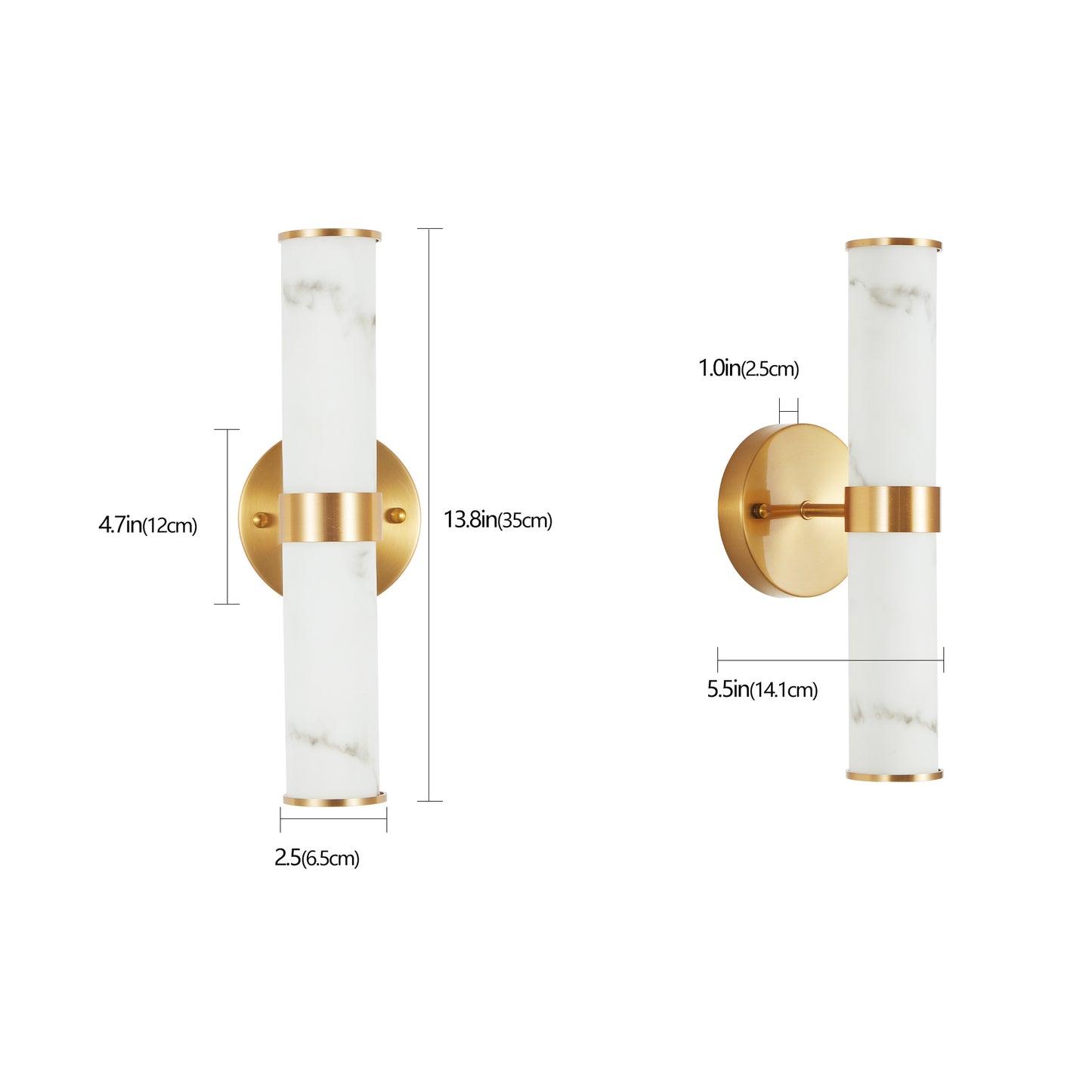 Chic Gold Resin Wall Sconces - Set of Two