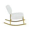 Cozy Teddy Rocker with Chic Gold Legs