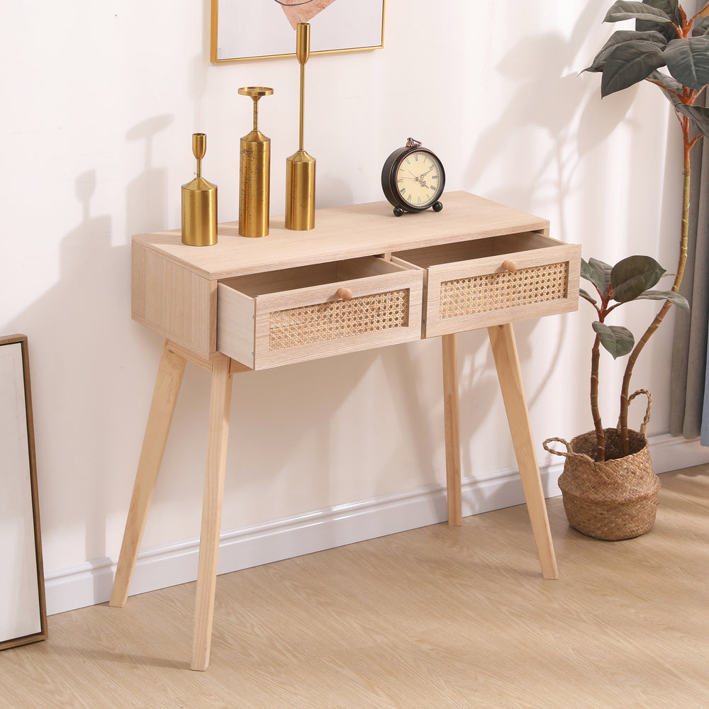 Charming Rattan Side Table