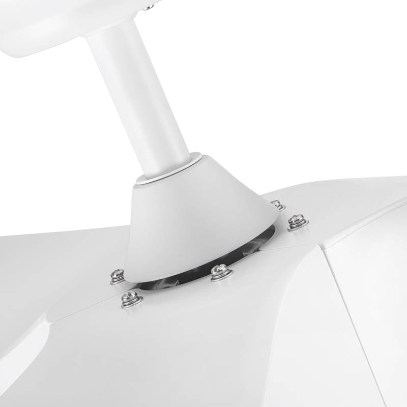 Sleek LED Ceiling Fan with White Blades