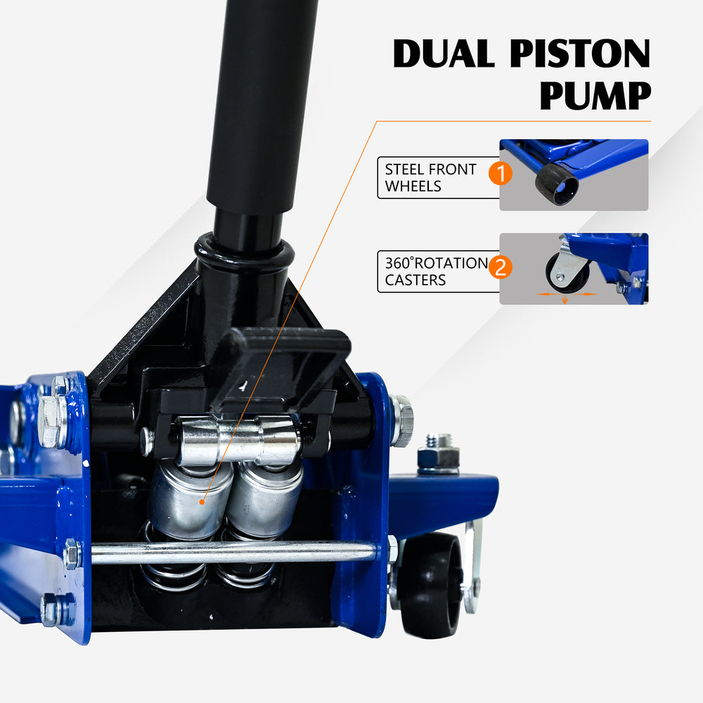 Power Lift Double Pump Floor Jack