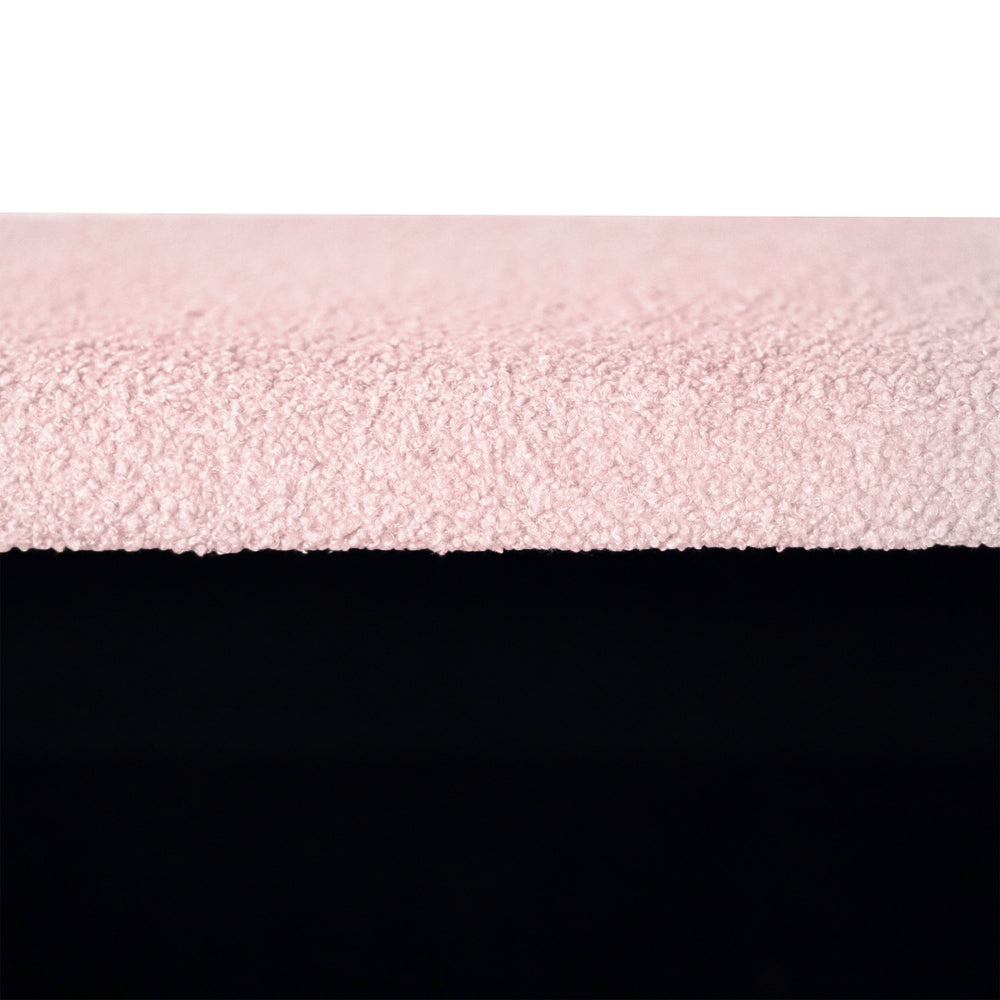 Chic Pink Storage Bench with Gold Legs