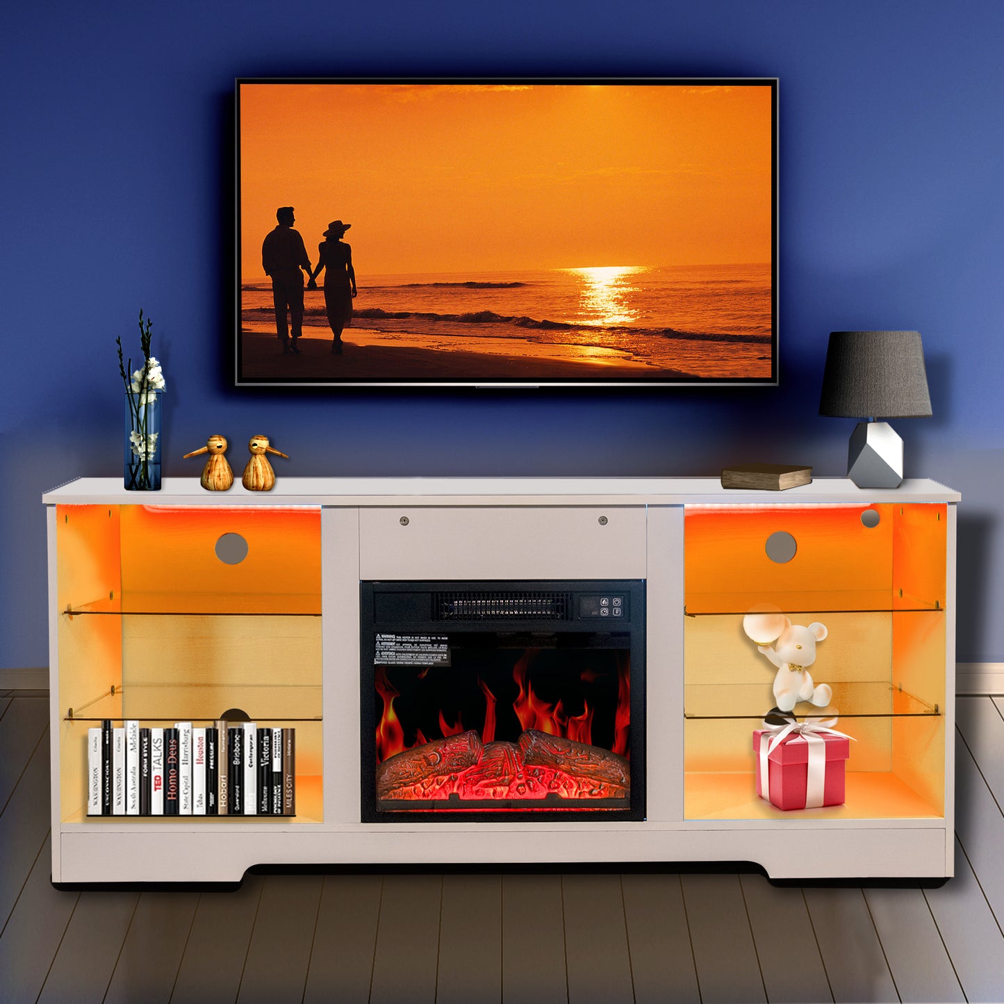 Cozy Corner Fireplace TV Stand