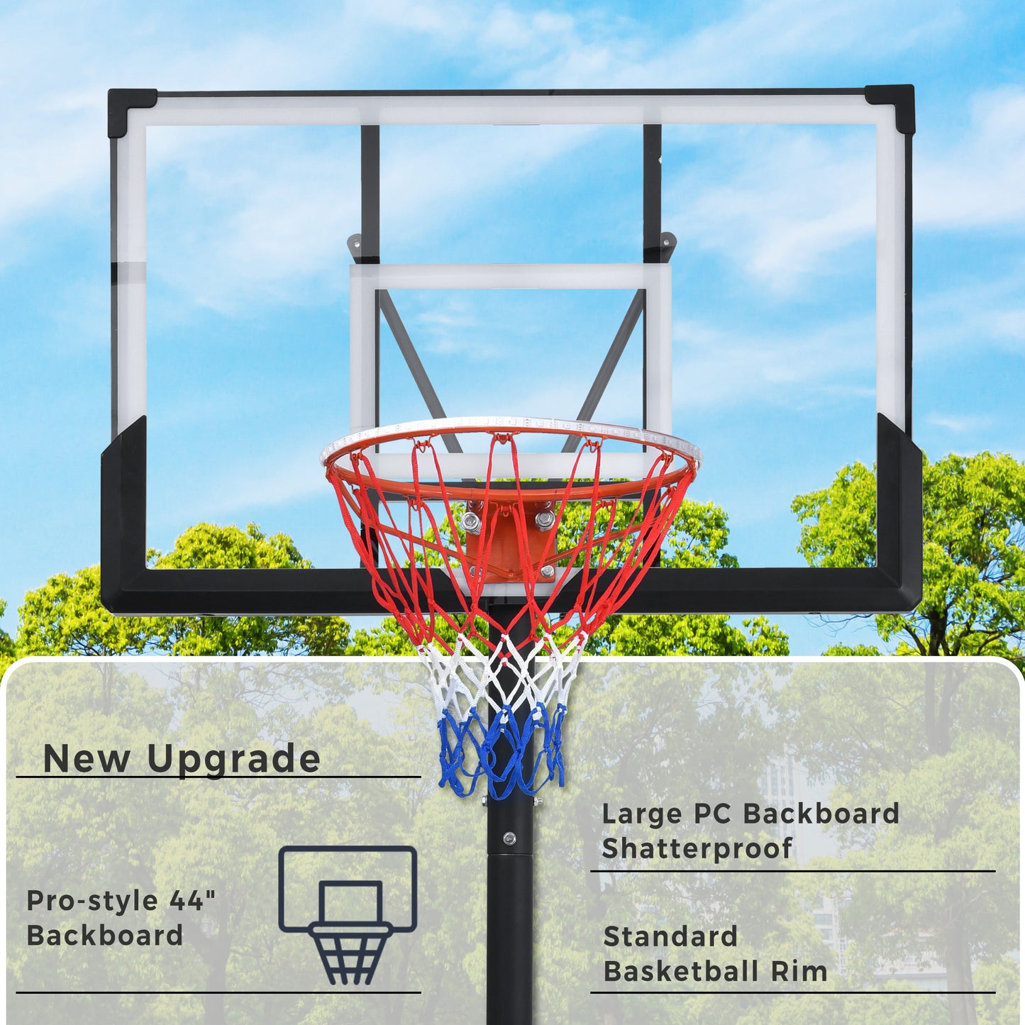 Glow-Up Adjustable Basketball Hoop - Play Day or Night!