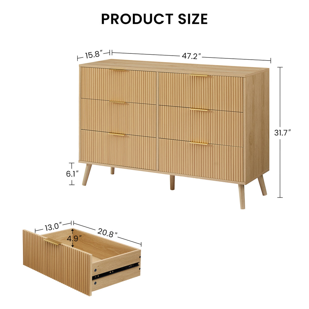 Wavy Wood Dresser for Kids and More