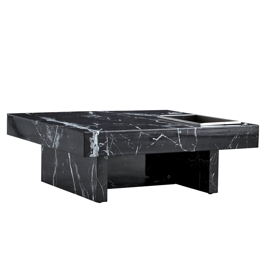 Chic Black Patterned Coffee Table