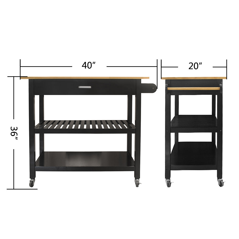 Stylish Mobile Kitchen Island with Lockable Wheels