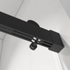 Sleek Matte Black Double Sliding Shower Door with Soft-Close and Clear Glass