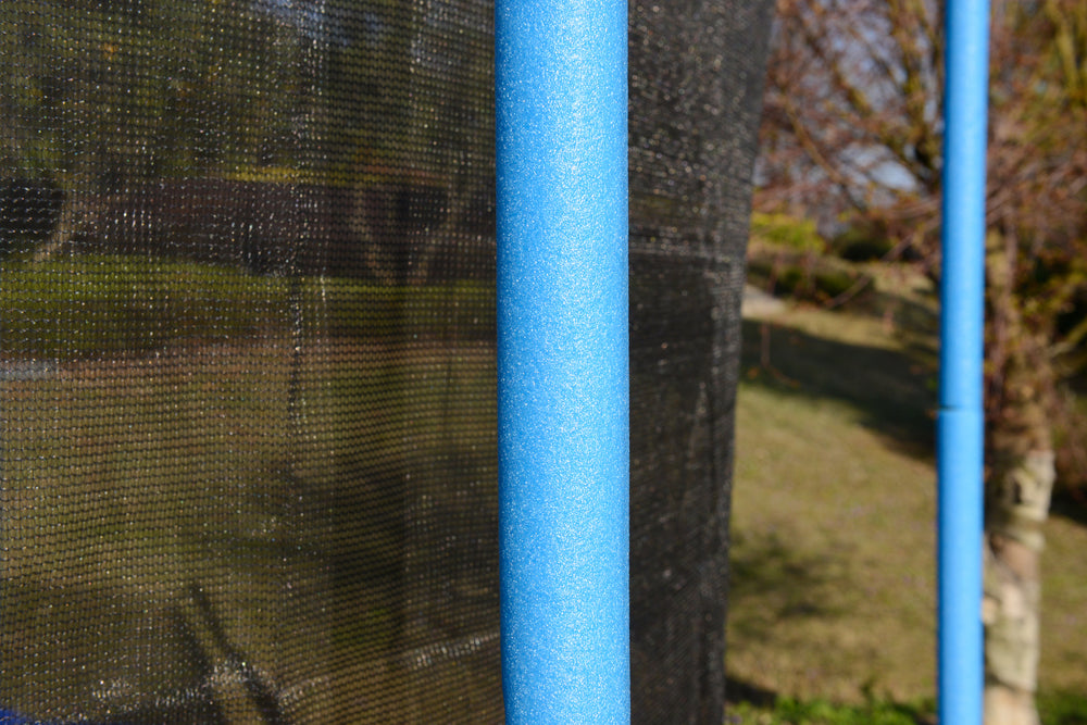 Trampoline Fun Zone with Safety Net & Basketball Hoop