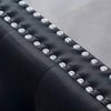 Luxurious Black Velvet Jewel Button Sofa with Pillows
