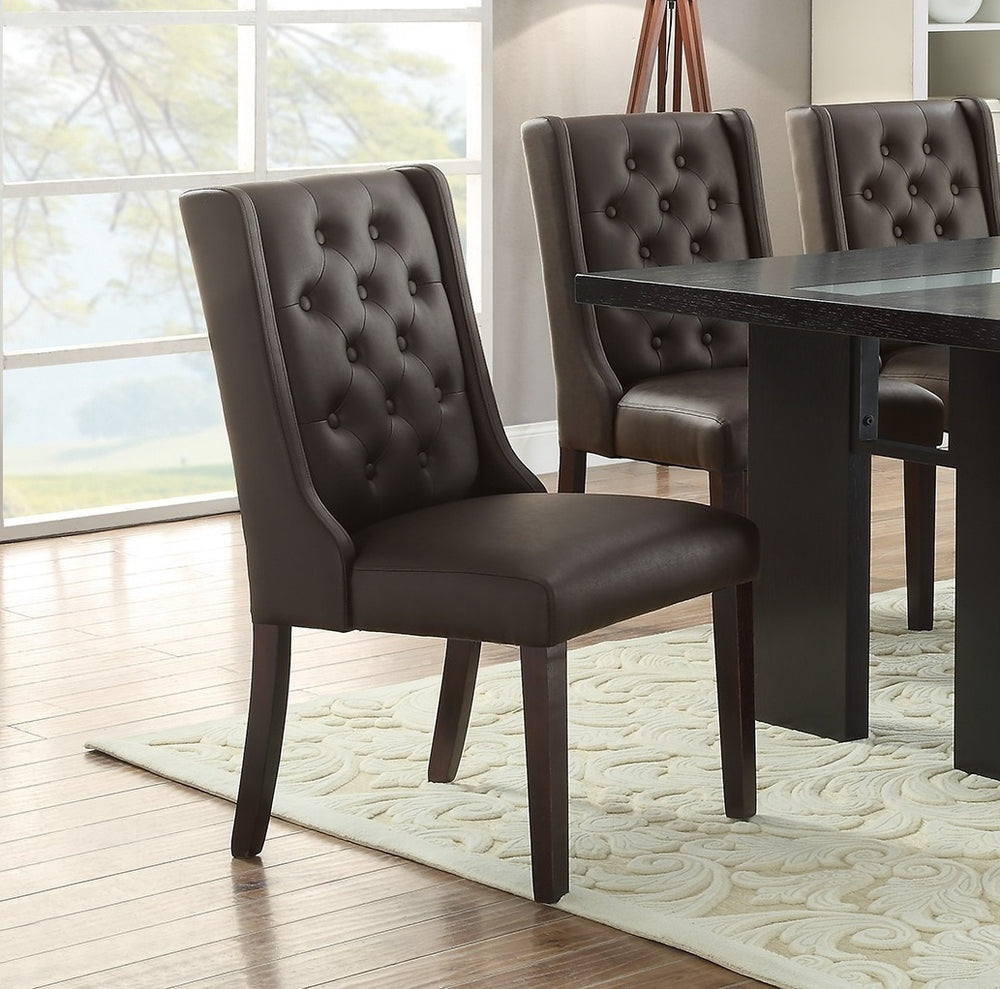 Chic Faux Leather Dining Chair Duo