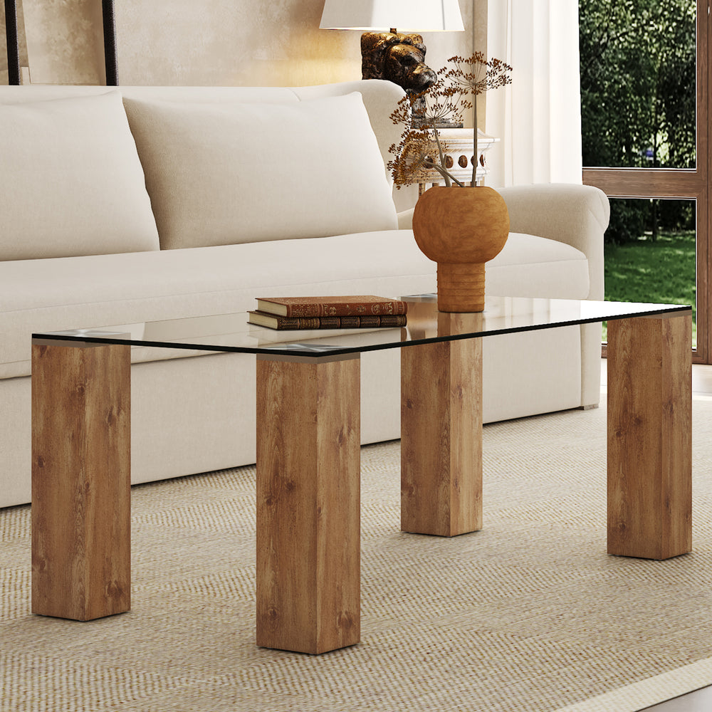 Elegant Glass Coffee Table - Chic & Durable Design