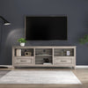 Stylish Storage TV Stand with Drawers in Grey Walnut