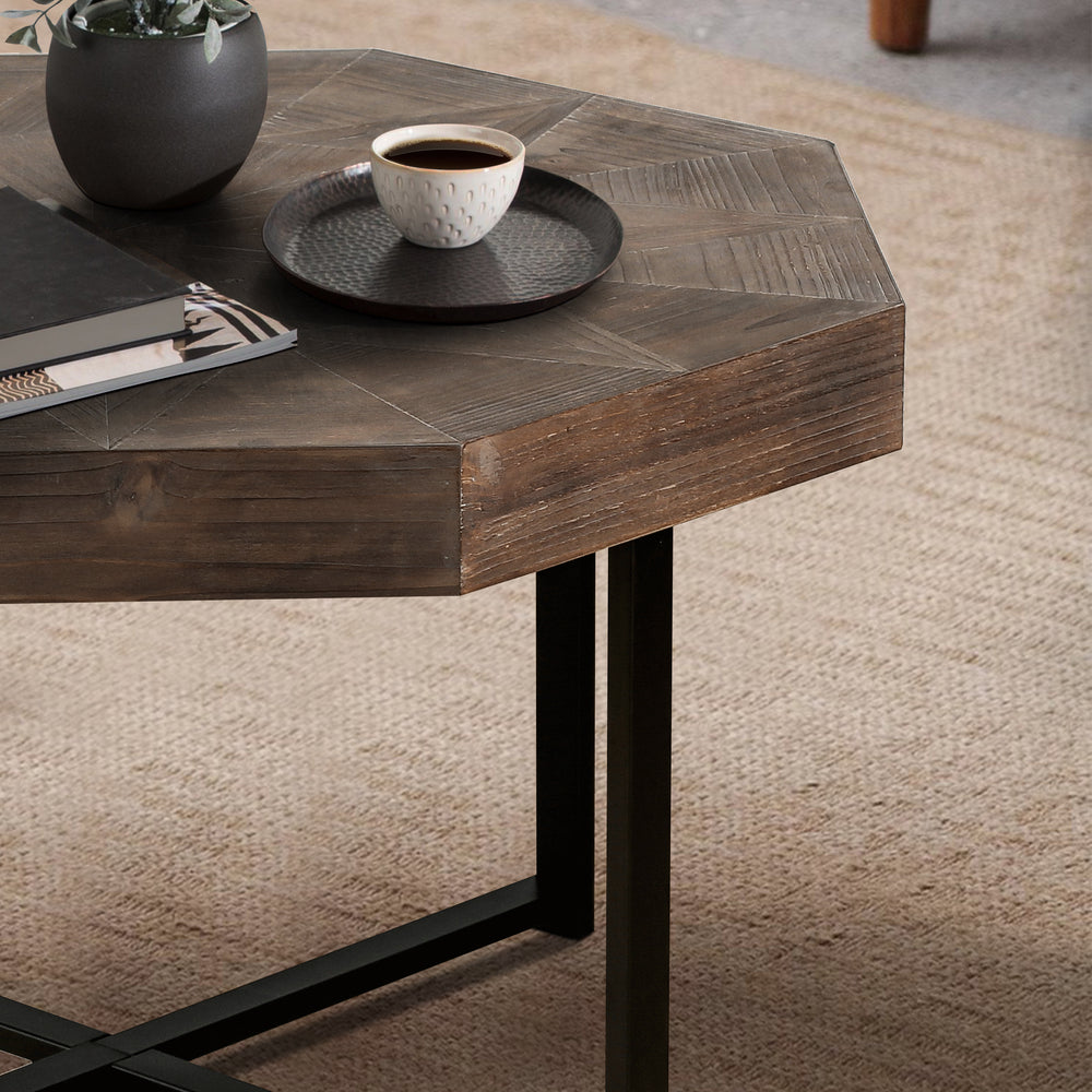 Rustic Elegance Octagonal Coffee Table