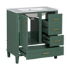 Chic Green Bathroom Vanity with Sink and Soft-Close Drawers