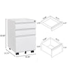 Lockable Mobile File Cabinet - Sleek Office Storage on Wheels