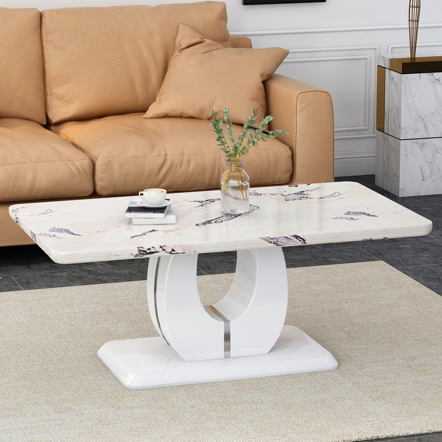 Chic Marble-Style Multi-Use Table