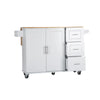 Versatile Mobile Kitchen Island & Cart with Extendable Table