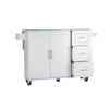 Versatile Mobile Kitchen Island & Cart with Extendable Table