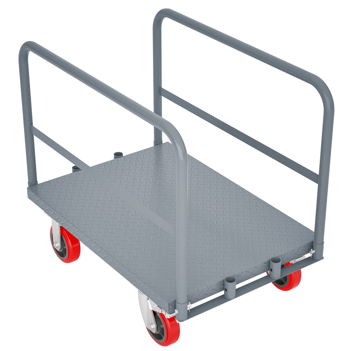 Heavy-Duty Steel Panel Cart with Handrails