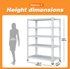 Versatile 5-Tier Storage Rack - Stylish and Strong!