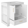 Sleek Modern Double-Shelf Bathroom Vanity with Sink