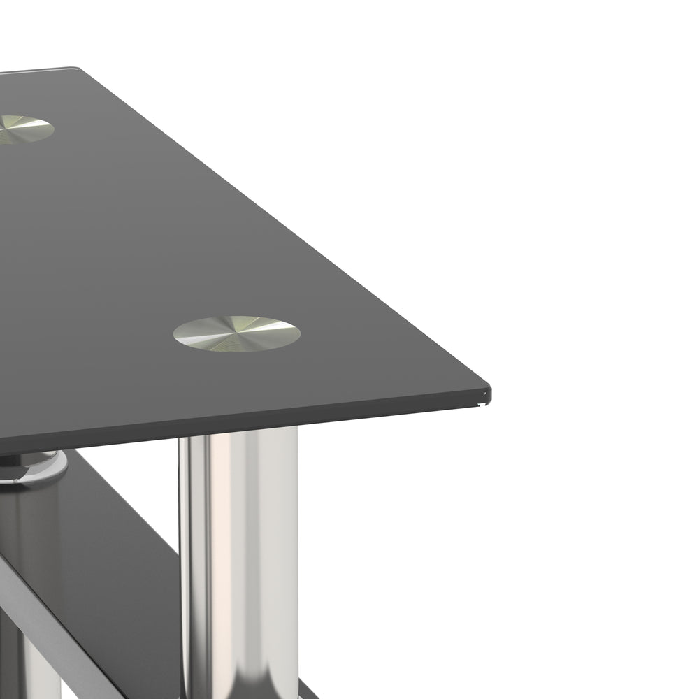 Chic Black Glass Square Tables - Perfect for Your Living Room!