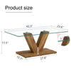 Sleek Glass & Wood Coffee Table