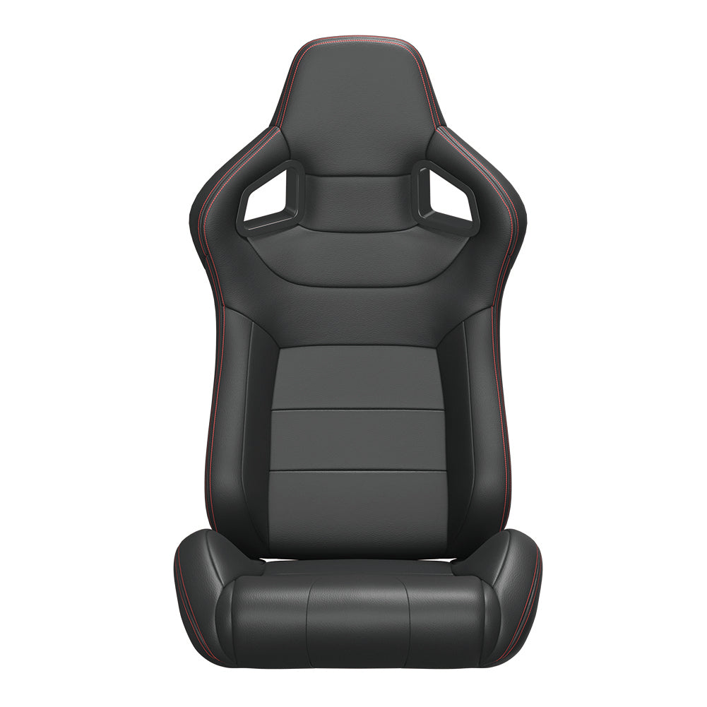 Dynamic Racing Seat Duo with Red Stitching