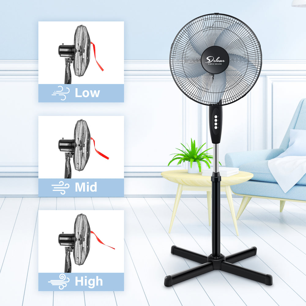 Breeze Buddy: Adjustable Oscillating Pedestal Fan Duo