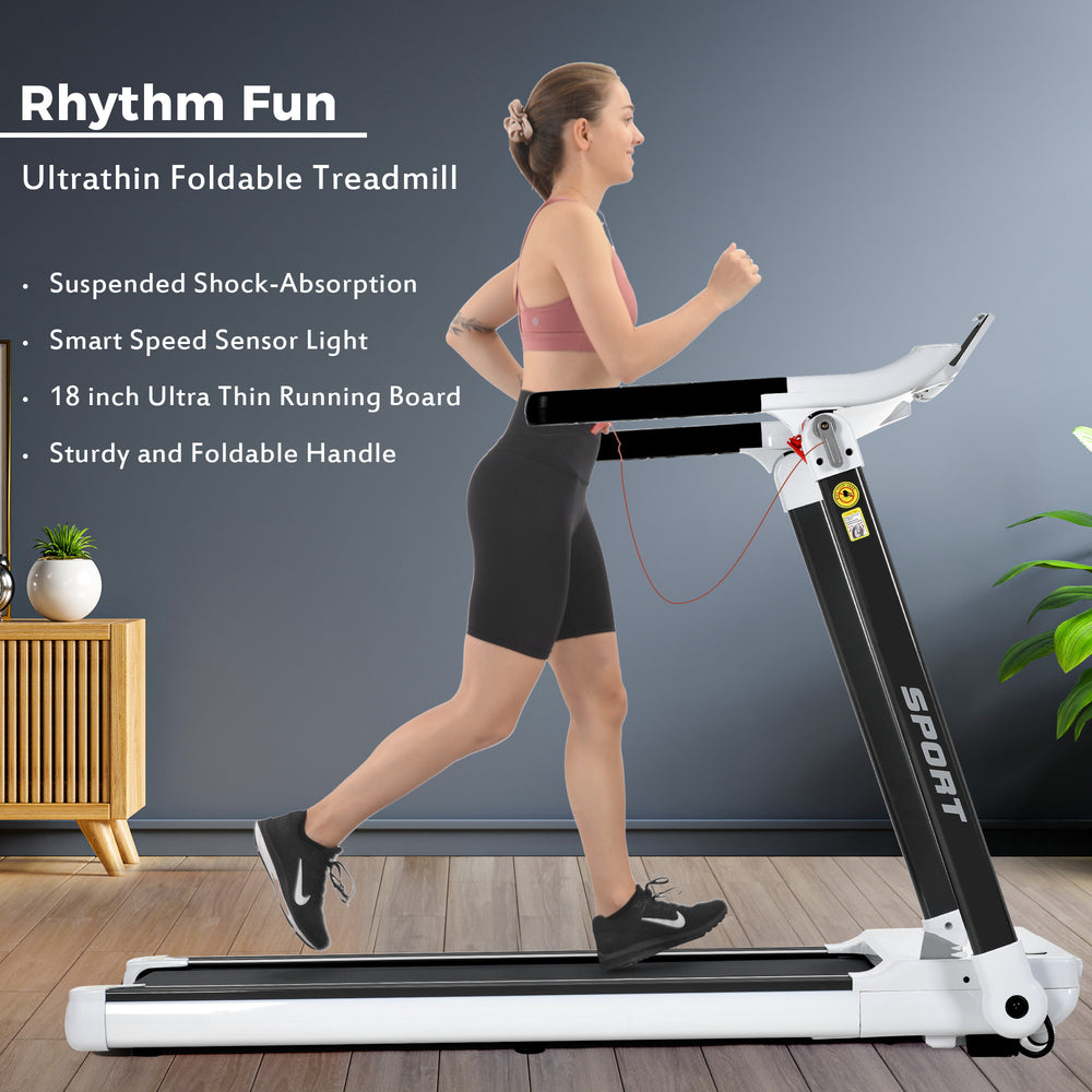 FitFold Treadmill: Your Personal Home Fitness Buddy with Bluetooth!