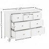 Chic White 7-Drawer Dresser