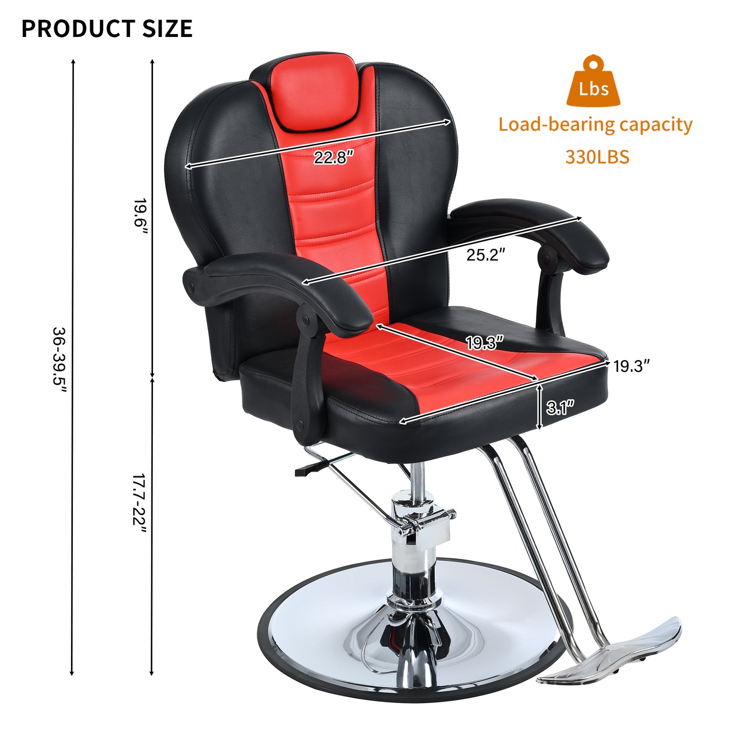 Stylish Reclining Salon Chair for Hair Stylists