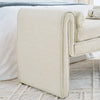 Chic Beige Linen Storage Stool