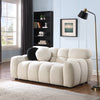 Cozy Beige Boucle Marshmallow Sofa for Two