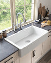 Charming Farmhouse White Ceramic Sink