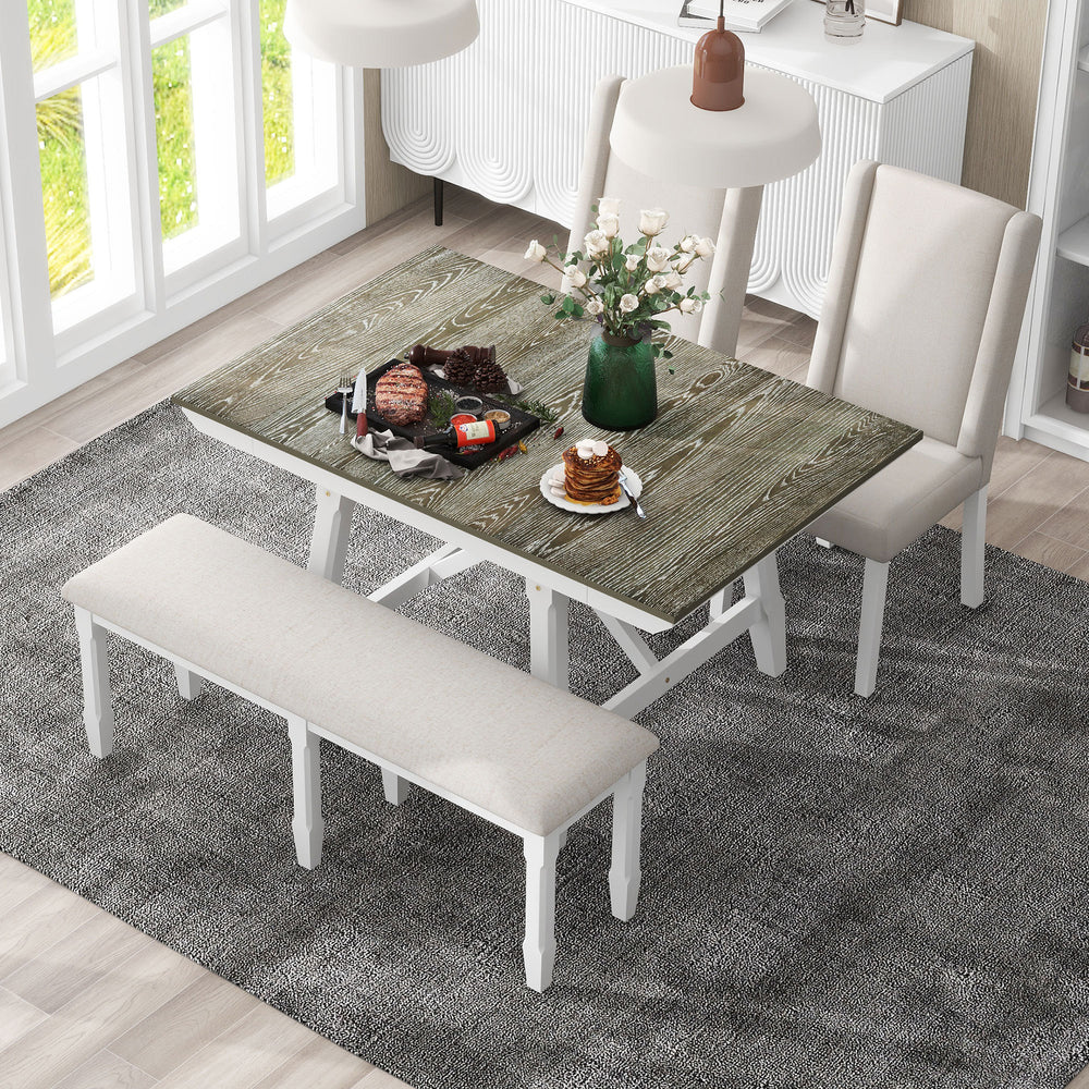 Versatile Dining Set with Extendable Table and Cozy Seating