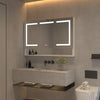 Sleek Silver LED Medicine Cabinet with Mirror