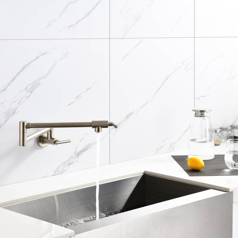 Space-Saving Wall-Mount Pot Filler Faucet