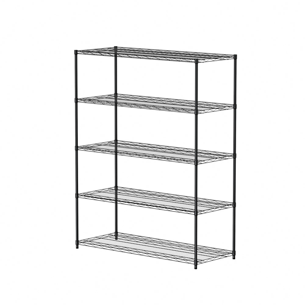 Sturdy Rolling Shelves - Heavy-Duty 5-Layer Organizer with Adjustable Feet