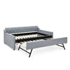 Linen Grey Daybed with Trundle and USB Charging
