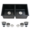 Double Bowl Undermount Kitchen Sink with Strainer