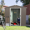 Gray Outdoor Metal Storage Shed