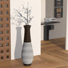 Elegant Rattan Floor Vase - Stylish Home Accent Decor