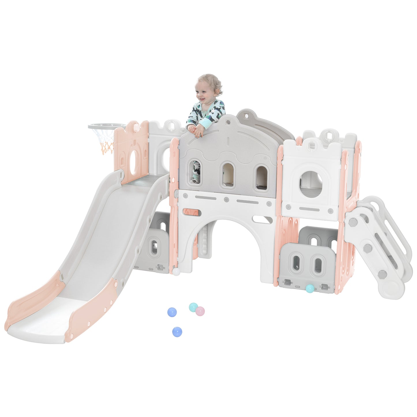 Castle Climber Slide & Playhouse Adventure