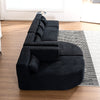 Chic Black Modular Sofa with Loungers and Plush Pillows