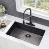 Sleek Undermount Kitchen Sink with Grid