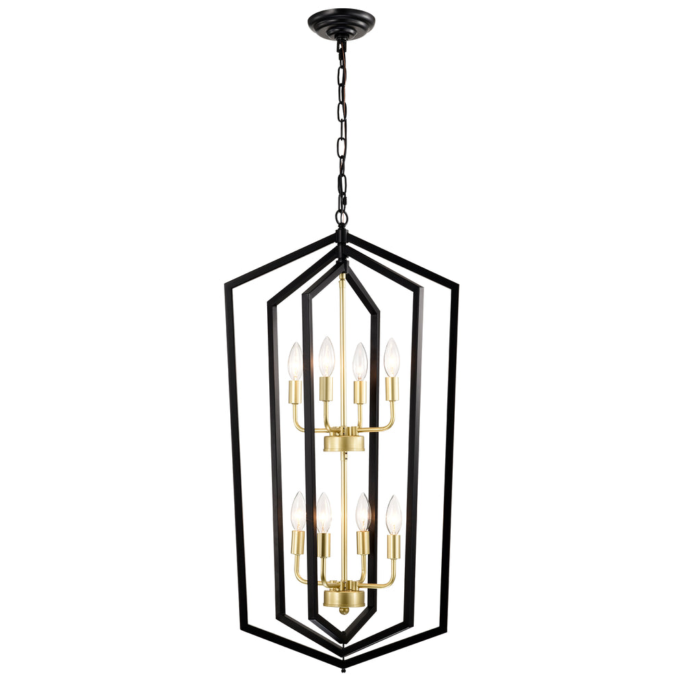 Rustic Black Lantern Chandelier