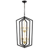 Rustic Black Lantern Chandelier